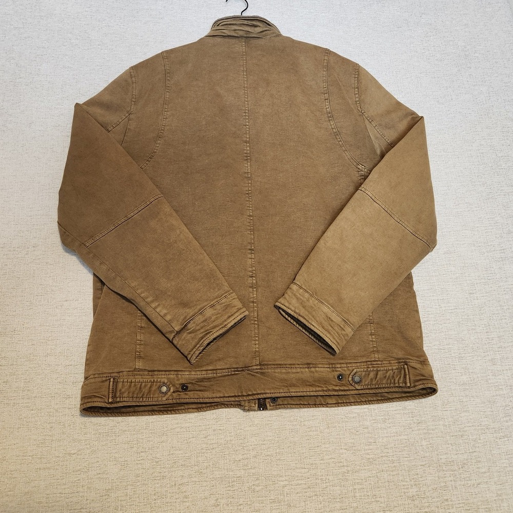 Levis Field Jacket Mens Large Brown Quilted Lined Canvas Utility Coat RN115307 - Picture 2 of 5